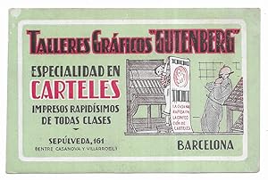 Tarjeta de presentación.Talleres Gráficos GUTENBERG Especialidad en Carteles