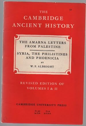 Immagine del venditore per The Amarna Letters from Palestine. Syria Philistines and Phoenicia venduto da Sonnets And Symphonies