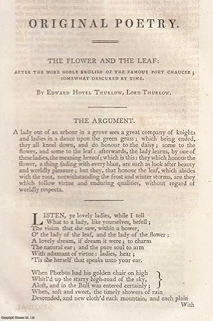 Seller image for The Flower and the Leaf: After the more Noble English of the Famous Poet Chaucer; somewhat obscured by time, by Edward Hovel Thurlow, Lord Thurlow. An original article from The New Annual Register for 1820. for sale by Cosmo Books