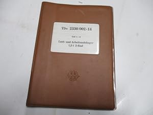 Tdv 2330/002-14. Teil 1-4. Last  und Arbeitsanhänger 1,5 t 2-Rad.