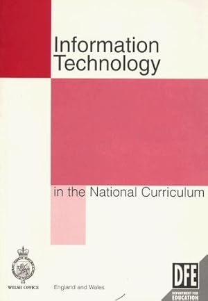 Imagen del vendedor de Information technology in the National Curriculum a la venta por WeBuyBooks