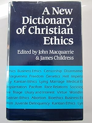 Seller image for A New Dictionary of Christian Ethics for sale by WeBuyBooks