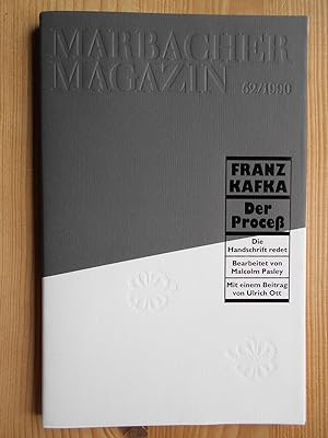 Imagen del vendedor de Franz Kafka: Der Proce, Die Handschrift redet Marbacher Magazin 52/1990 a la venta por Antiquariat Rohde