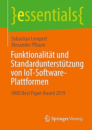 Seller image for Funktionalitaet und Standarduntersttzung von IoT-Software-Plattformen for sale by moluna