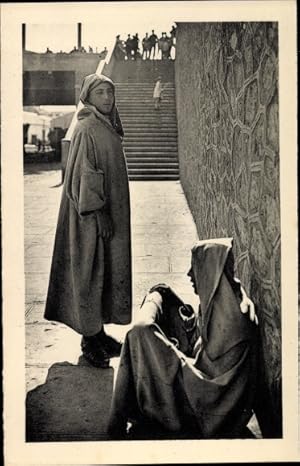 Imagen del vendedor de Ansichtskarte / Postkarte Marokko, Tipos y costumbres, Maghreb, Freitreppen, Mauer a la venta por akpool GmbH