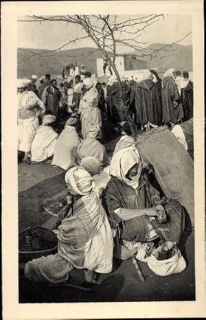Imagen del vendedor de Ansichtskarte / Postkarte Marokko, Tipos y costumbres, Maghreb, Markt a la venta por akpool GmbH