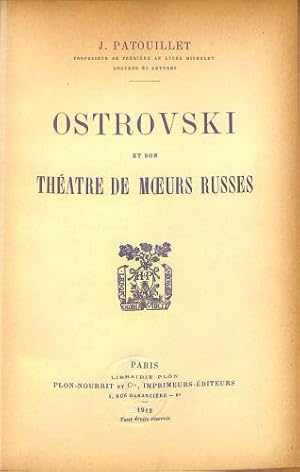 Bild des Verkufers fr Ostrovski et son Theatre de Moers Russes zum Verkauf von WeBuyBooks