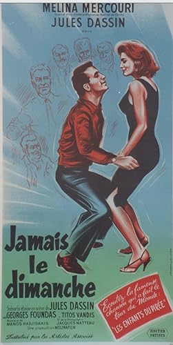 "JAMAIS LE DIMANCHE (NEVER ON SUNDAY)" Réalisé par Jules DASSIN en 1960 avec Melina MERCOURI et G...