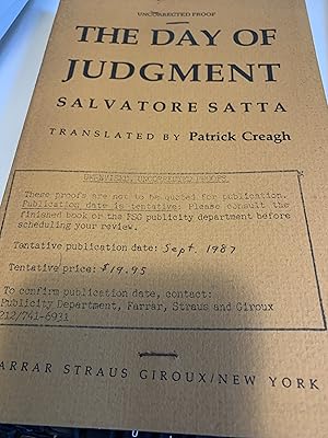 Imagen del vendedor de The Day of Judgement a la venta por Cotswold Rare Books