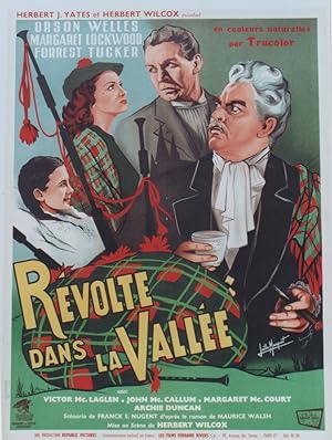 "RÉVOLTE DANS LA VALLÉE (TROUBLE IN THE GLEN)" Réalisé par Herbert WILCOX en 1954 avec Orson WELL...