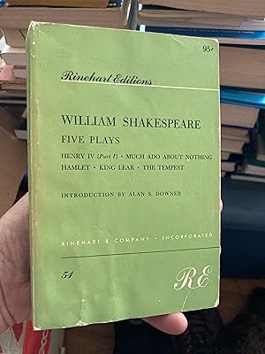 Bild des Verkufers fr william shakespeare five plays zum Verkauf von A.C. Daniel's Collectable Books