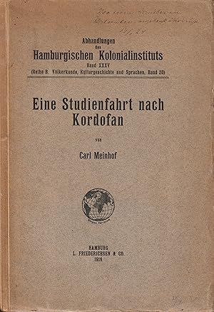 Bild des Verkufers fr Eine Studienfahrt nach Kordofan zum Verkauf von Antiquariat Immanuel, Einzelhandel