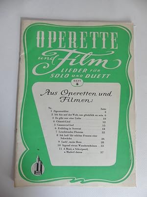 Operette und Film. Lieder für Solo und Duett. Heft 5
