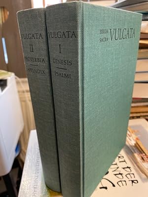 Immagine del venditore per Biblia sacra. Iuxta Vulgatam versionem. Tomus I: Genesis - Psalmi; Tomus II: Proverbia - Apocalypsis; Appendix; adiuvantibus Bonifatio Fischer, Iohanne Gribomont, H.F.D. Sparks, W. Thiele. Recensuit et brevi apparatu instruxit Robertus Weber. adiuvantibus Bonifatio Fischer . rec. et brevi apparatu instruxit Robertus Weber venduto da Altstadt-Antiquariat Nowicki-Hecht UG