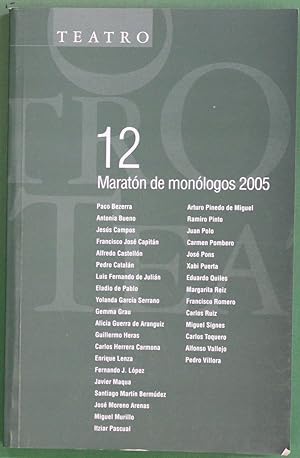 Imagen del vendedor de Maratn de Monlogos 2005 a la venta por Librera Alonso Quijano
