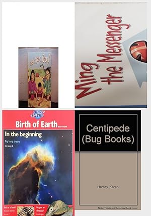 Seller image for Children's Fun & Educational 4 Pack Paperback Book Bundle (Ages 3-5): Reading 2007 Kindergarten Student Reader Grade K Unit 4 Lesson 6 on Level Get Set, Go!, READING 2007 INDEPENDENT LEVELED READER GRADE K UNIT 5 LESSON 3 ADVANCED, Birth of Earth Edition: In the Beginning, Centipede Bug Books for sale by InventoryMasters