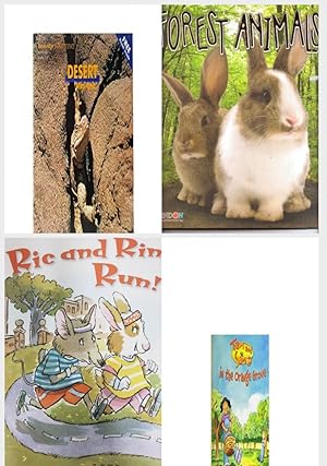Seller image for Children's Fun & Educational 4 Pack Paperback Book Bundle (Ages 3-5): Newbridge Smart Science Desert Mini-Unit Grades 2-5 NEP-07707 FREE Poster Inside, Forest Animals, READING 2007 LISTEN TO ME READER GRADE K UNIT 3 LESSON 2 BELOW LEVEL: RIC and RIN RUN!, READING 2007 KINDERGARTEN STUDENT READER GRADE K UNIT 2 LESSON 2 ON LEVEL TAM AND SAM IN THE ORANGE GROVE for sale by InventoryMasters