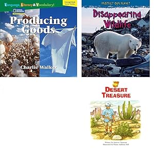 Image du vendeur pour Children's Fun & Educational 4 Pack Paperback Book Bundle (Ages 6-12): Windows on Literacy Language, Literacy & Vocabulary Fluent Social Studies: Producing Goods Language, Literacy, and Vocabulary - Windows on Literacy, Disappearing Wildlife Protect Our Planet, Full Steam Ahead: The Race to Build a Transcontinental Railroad, Steck-Vaughn Pair-It Books Fluency Stage 4: Student Reader Desert Treasure , Story Book mis en vente par InventoryMasters