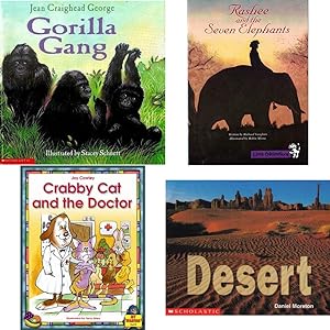 Immagine del venditore per Children's Fun & Educational 4 Pack Paperback Book Bundle (Ages 6-12): Gorilla Gang, Rashee and the Seven Elephants, CRABBY CAT AND THE DOCTOR, Desert ScienceEmergent Readers venduto da InventoryMasters
