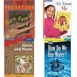 Imagen del vendedor de Children's Fun & Educational 4 Pack Paperback Book Bundle (Ages 6-12): Predators in the Rain Forest Deep in the Rain Forest, IOPENERS ALL ABOUT ME SINGLE GRADE 2 2005C, SEEDS AND PLANTS Dominie Factivity, Language, Literacy & Vocabulary - Reading Expeditions Earth Science: How Do We Use Water? Language, Literacy, and Vocabulary - Reading Expeditions a la venta por InventoryMasters