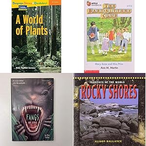 Immagine del venditore per Children's Fun & Educational 4 Pack Paperback Book Bundle (Ages 6-12): Language, Literacy & Vocabulary - Reading Expeditions Life Science/Human Body: A World of Plants Language, Literacy, and Vocabulary - Reading Expeditions, Mary Anne and Miss Priss Baby-Sitters Club #73, FANGS OF EVIL Bullseye chillers Mar 01, 1994 Steiber, Ellen, ROCKY SHORES Dominie Habitats of the World venduto da InventoryMasters