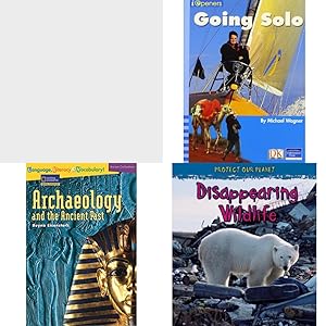 Imagen del vendedor de Children's Fun & Educational 4 Pack Paperback Book Bundle (Ages 6-12): SCHOOLS OF FISH Dominie Marine Life Young Readers, IOPENERS GOING SOLO SINGLE GRADE 5 2005C, Archaeology and the Ancient Past Rise and Shine, Disappearing Wildlife Protect Our Planet a la venta por InventoryMasters