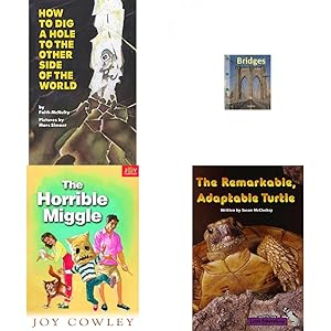 Seller image for Children's Fun & Educational 4 Pack Paperback Book Bundle (Ages 6-12): How to Dig a Hole to the Other Side of the World, Bridges Newbridge Discovery Links, HORRIBLE MIGGLE, THE Dominie Joy Chapter Books, LITTLE CELEBRATIONS, NON-FICTION, THE REMARKABLE, ADAPTABLE TURTLE, SINGLE COPY, STAGE 3B for sale by InventoryMasters