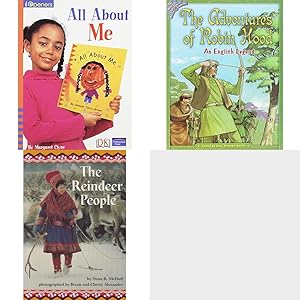 Immagine del venditore per Children's Fun & Educational 4 Pack Paperback Book Bundle (Ages 6-12): IOPENERS ALL ABOUT ME SINGLE GRADE 2 2005C, ADVENTURES OF ROBIN HOOD Dominie Collection of Myths & Legends, The Reindeer People Scott Foresman Reading: Orange Level, KING MIDAS &.GOLDEN TOUCH 6PK Dominie Collection of Traditional Tales venduto da InventoryMasters