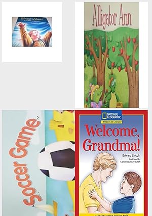 Seller image for Children's Fun & Educational 4 Pack Paperback Book Bundle (Ages 3-5): Wind Power, READING 2007 LISTEN TO ME READER GRADE K UNIT 2 LESSON 1 BELOW LEVEL: ALLIGATOR ANN, READING 2007 LISTEN TO ME READER GRADE K UNIT 2 LESSON 2 BELOW LEVEL: SOCCER GAME, Content-Based Readers Fiction Emergent Social Studies: Welcome, Grandma! for sale by InventoryMasters