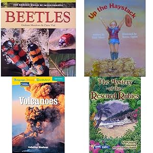 Seller image for Children's Fun & Educational 4 Pack Paperback Book Bundle (Ages 6-12): BEETLES Dominie World of Invertebrates, Up the Haystack, Language, Literacy & Vocabulary - Reading Expeditions Earth Science: Volcanoes Language, Literacy, and Vocabulary - Reading Expeditions, Book Treks Extension the Mystery of the Rescued Rubies Gr 5 2005c for sale by InventoryMasters