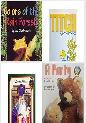 Image du vendeur pour Children's Fun & Educational 4 Pack Paperback Book Bundle (Ages 3-5): Colors of the Rain Forest, A New View 1993: Tell Story/Sing Song Little Book2-Titch -Reception/Year 1, Willy the Wizard Rays Readers, A Party Spotlight Books, Early Readers, Theme 1 mis en vente par InventoryMasters
