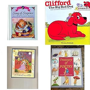 Imagen del vendedor de Children's Fun & Educational 4 Pack Hardcover Book Bundle (Ages 3-5): Song of Sixpence and More Favorite Rhymes, Clifford, the Big Red Dog and Another Clifford Story, 2 in 1 Fairy Tales; Cinderella/ the Ugly Duckling, Treasury of Poetry Stories & Rhymes a la venta por InventoryMasters