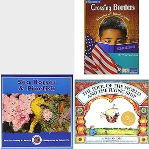 Seller image for Children's Fun & Educational 4 Pack Paperback Book Bundle (Ages 6-12): COMPREHENSION POWER READERS SUPER FIREFIGHTERS GRADE 2 SINGLE 2004C, Crossing Borders: Stories of Immigrants, Sea Horses & Pipefish Dominie Marine Life Young Readers, The Fool of the World and the Flying Ship: A Russian Tale for sale by InventoryMasters