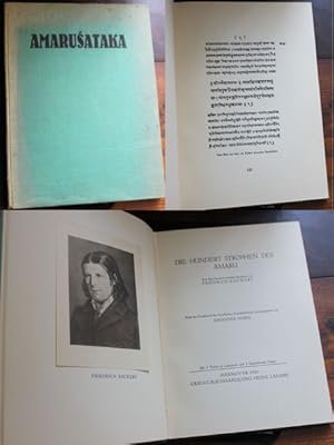 Amarusataka Die Hundert Strophen des Amaru Aus dem Sanskrit metrisch übersetzt von Friedrich Rück...