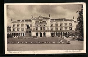 Ansichtskarte Königsberg, Denkmal vor Albertus-Universität