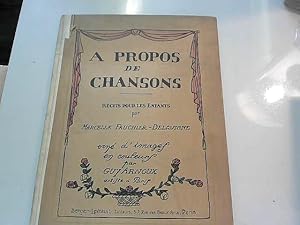 Seller image for a propos de chansons rcits pour les enfants for sale by JLG_livres anciens et modernes