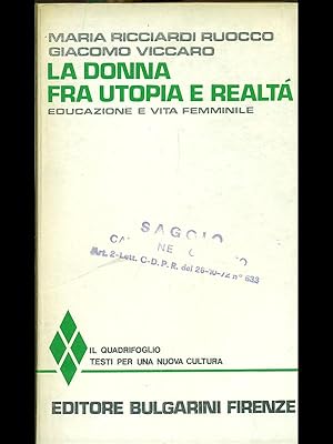 Immagine del venditore per La donna tra utopia e realta' venduto da Librodifaccia