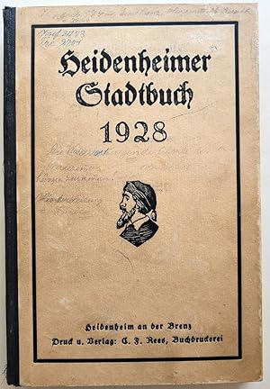 Heidenheimer Stadtbuch 1928. Ein Wohn- und Geschäfts-Handbuch der Stadt Heidenheim an der Brenz m...