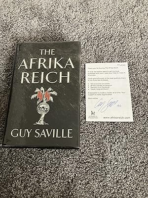 Seller image for THE AFRIKA REICH: SIGNED LINED DATED UK FIRST EDITION HARDCOVER & LIMITED EDITION POSTCARD for sale by Books for Collectors