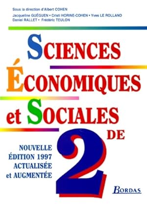 Sciences économiques et sociales Seconde Edition 1997 - Collectif