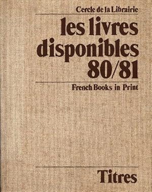 Les livres disponibles 80/81 - Cercle de la librairie