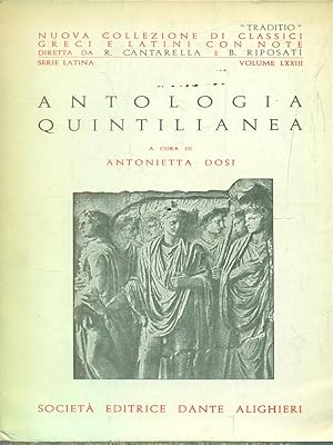 Imagen del vendedor de Antologia quintilianea a la venta por Librodifaccia