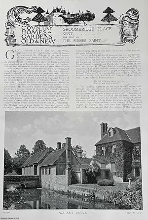 1902 Groombridge Place, Kent. The Seat of The Misses Saint. Several pictures and accompanying tex...