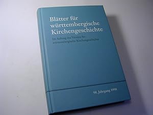 Bild des Verkufers fr Bltter fr wrttembergische Kirchengeschichte. 98. Jahrgang 1998. Im Auftrag des Vereins fr wrttembergische Kirchengeschichte zum Verkauf von Antiquariat Fuchseck