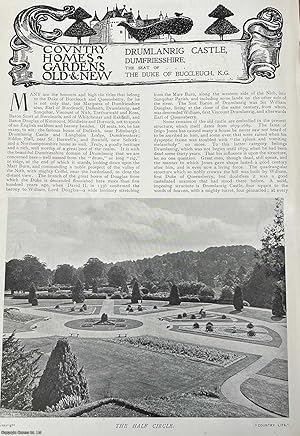 Imagen del vendedor de Drumlanrig Castle, Dumfriesshire. The Seat of The Duke of Buccleuch, K.G. Several pictures and accompanying text, removed from an original issue of Country Life Magazine, 1902. a la venta por Cosmo Books