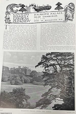 Imagen del vendedor de Dalkeith Palace, Near Edinburgh. A Seat of The Duke of Buccleuch, K.G. Several pictures and accompanying text, removed from an original issue of Country Life Magazine, 1911. a la venta por Cosmo Books