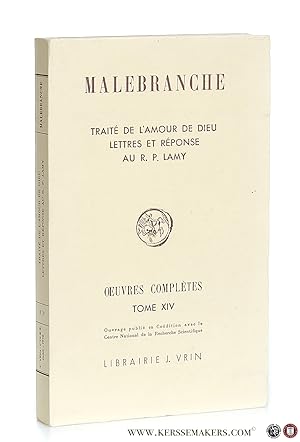 Bild des Verkufers fr Oeuvres compltes XIV Trait de l?amour de Dieu et lettres au P. Lamy. zum Verkauf von Emile Kerssemakers ILAB