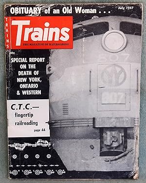 Bild des Verkufers fr Trains: The Magazine of Railroading July 1957 Volume 17 Number 9 zum Verkauf von Argyl Houser, Bookseller