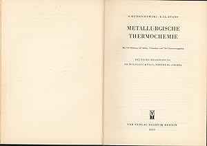 Image du vendeur pour Evans: Metallurgische Thermochemie mis en vente par Antiquariat Kastanienhof