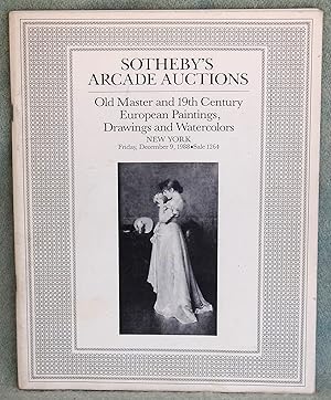 Seller image for Old Master and 19th Century European Paintings, Drawings and Watercolors: New York Friday, December 9, 1988: Sale 1264 for sale by Argyl Houser, Bookseller